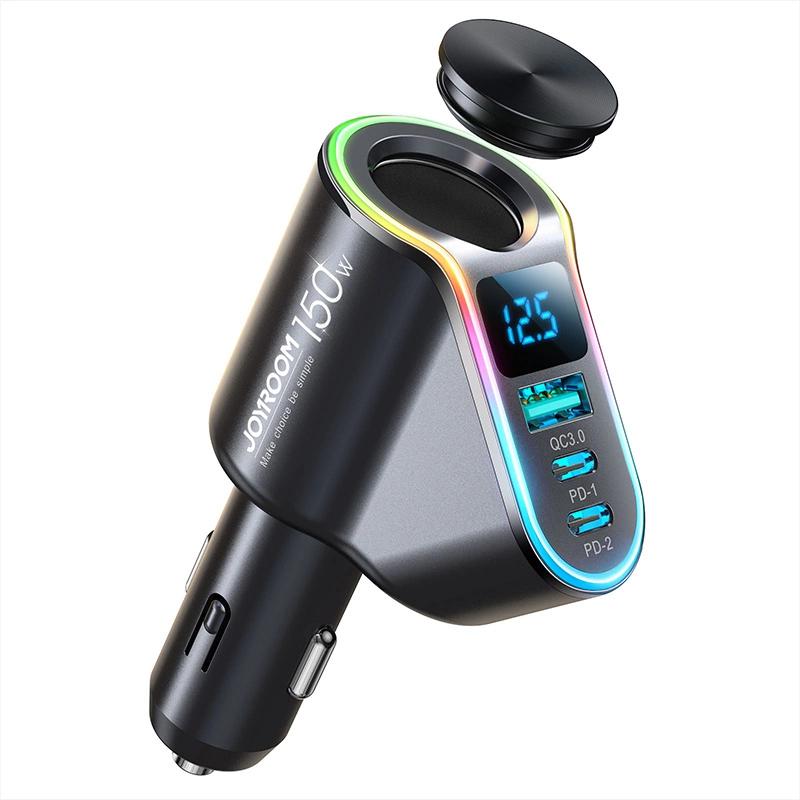 Joyroom szybka ładowarka samochodowa 4w1 USB-A QC3.0 / 2xUSB-C PD 150W czarna 1 0 2 3 10586 1 8149 1 13171 1 2762 1 1532 1 460 1 42 1 6773 1 13 1 5514 1 12024 1 6371 1 259 1 1031 1 1615 1 1396 1 1200 1 685