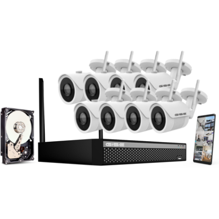 ZESTAW WIFI GISE GS-KT08IPC8-2M-V2 + DYSK 1TB