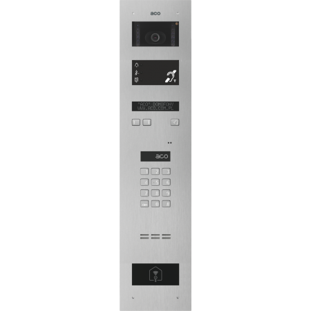 ACO INSPIRO PMR 2+ Centrala Master 1020 lokali LCD, stal nierdzewna