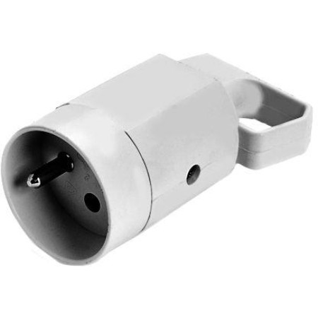Gniazdo 315-01 z uchem z uziemieniem 2P+Z 16A  250V IP20 BIAŁA VIPLAST 315-01