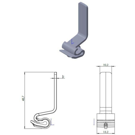 ZATRZASK KABLOWY PLASTIKOWY, CORAB M936