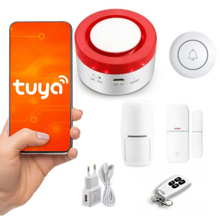 OUTLET_2: Alarm bezprzewodowy VS-H1 Wifi Syrena Tuya (OUTLET)