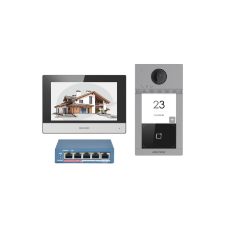 ZESTAW WIDEODOMOFONU IP HIKVISION DS-KIS604-S(B) 