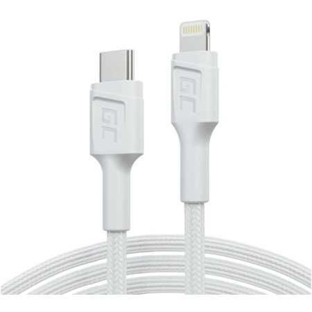 KABEL USB-C / LIGHTHING Green Cell POWERSTREAM 100cm BIAŁY PD APPLE IPHONE