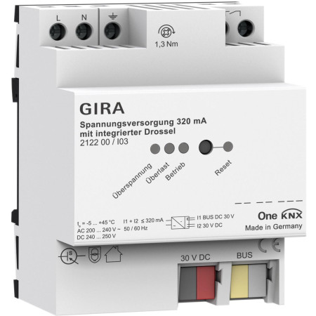 GIRA zasilacz 320 mA z dławikiem KNX ONE 212200