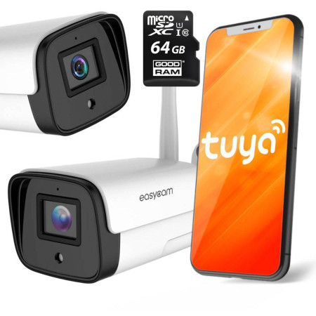 Kamera IP EasyCam tuba zewnętrzna WiFi IR 30m Tuya 5MP EC-5T2IR + karta pamięci 64GB Goodram