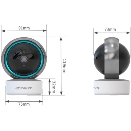 Kamera IP EasyCam wewnętrzna obrotowa WiFi Tuya 4MP EC-4GD6IR-C