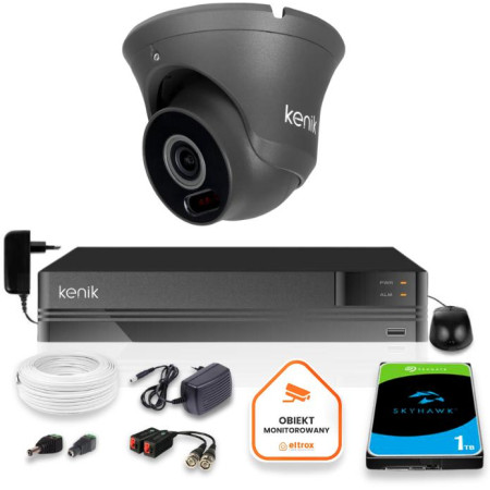 Zestaw monitoringu Kenik Kamera 2MPx Rejestrator 5w1 1TB