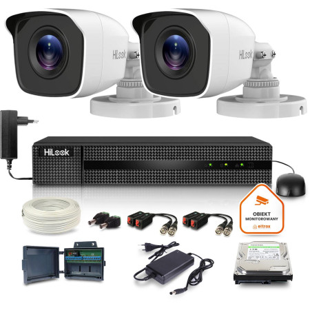 Zestaw monitoringu Hilook 2 kamer 5MPx TVICAM-B5M z dyskiem 1TB