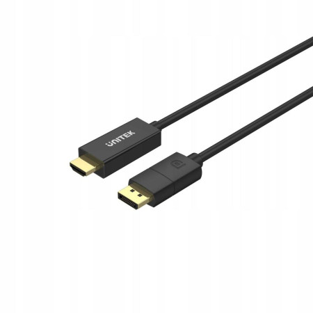 OUTLET_1: Unitek Kabel DisplayPort 1.2 na HDMI 4K 60Hz 1,8 m (OUTLET)