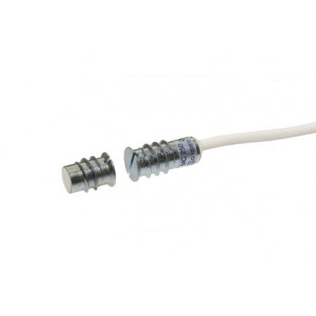 ALARMTECH MC 250 Krótki kontakt magnetyczny, czujka magnetyczna NC, obudowa śrubowa, 6 m