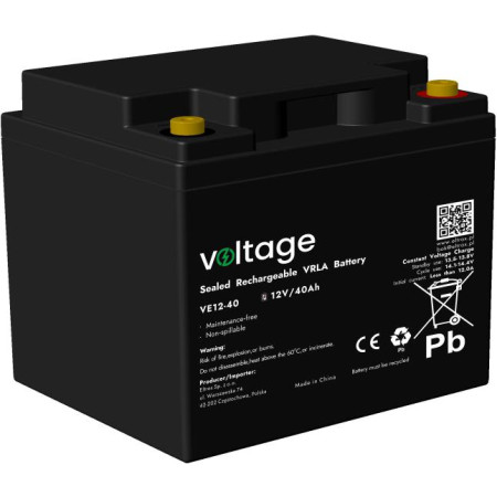 Akumulator AGM Voltage 12V 40Ah VE12-40 (Żywotność 6-9 lat)