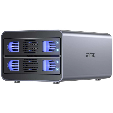 Unitek Obudowa RAID do dysku SATA 2.5''/3.5'' 4 tryby 40TB USB C 10Gb/s