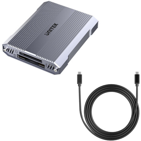 OUTLET_1: Unitek Czytnik kart pamięci CF Express, SD/microSD, USBA 10 Gbs + HUB (OUTLET)