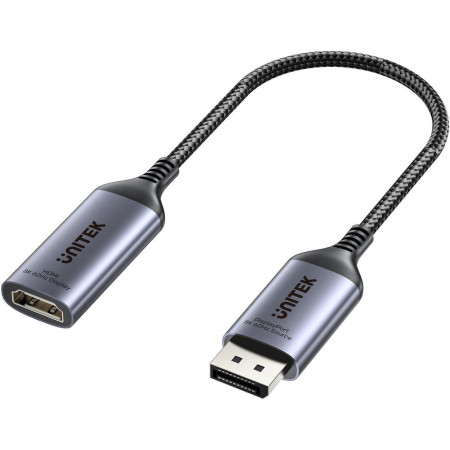OUTLET_1: Adapter Unitek DisplayPort 1.4 na HDMI 2.1, 8K60Hz (OUTLET)