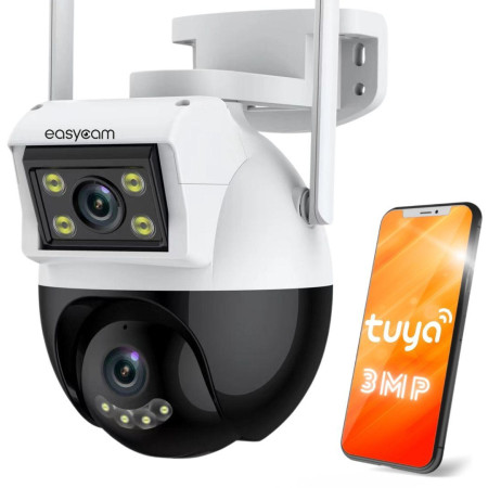 Kamera IP EasyCam obrotowa zewnętrzna dual WiFi 4MP (2MP + 2MP) 4x zoom Tuya EC-4PTZ8DL