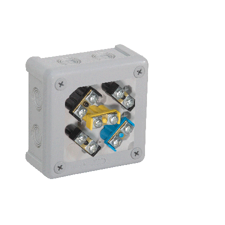 Puszka natynkowa z zaciskami 12 wlotów VIPLAST VP-41 SZARA IP55 98x98x42mm 041-53