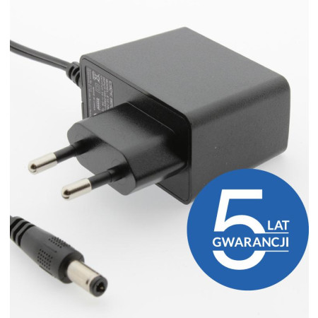 ZASILACZ WTYCZKOWY ESPE 12V 1,5A 18W WTYK PROSTY 2,1x5,5mm 5 LAT GW.