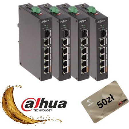 SWITCH DAHUA PFS3106-4ET-60-V2 Opakowanie zbiorcze 4szt.