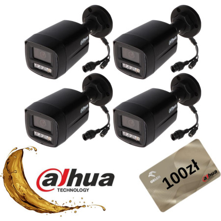 Kamera IP Dahua IPC-HFW1439TL1-A-IL-BLACK Opakowanie zbiorcze 4szt. + Gratis