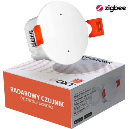 OXT Czujnik radar obecności jasności 230V ZigBee TUYA