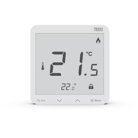 Bezprzewodowy regulator pokojowy biały R-8S PLUS Tech Sterowniki