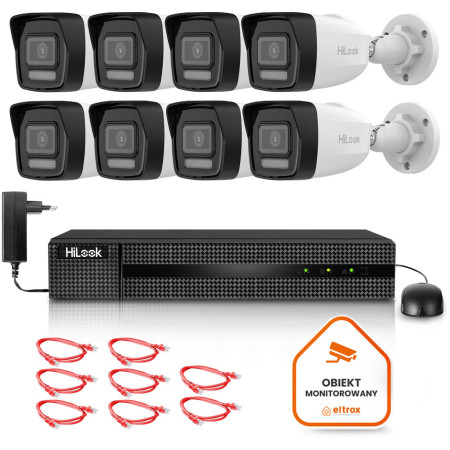 Zestaw monitoringu Hilook 8 kamery IP IPCAM-B8-30DL z wbudowanym dyskiem 2TB