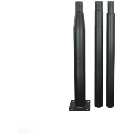 Słup oświetleniowy BEMKO składany 3 m 160×160 mm fi 60 mm czarny