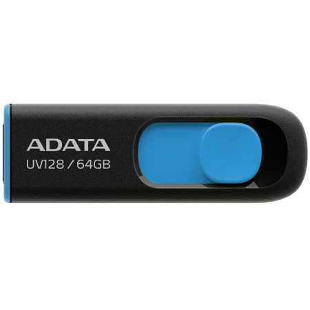 Adata Pendrive UV128 64GB USB 3.2 Gen1 czarno - niebieski