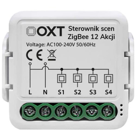 Moduł OXT mini sterownik scen 12 akcji 230V ZigBee TUYA T254