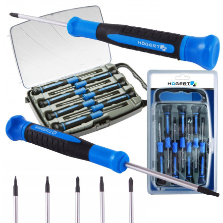 Hoegert HT1S270 Wkrętaki precyzyjne- zestaw 7 sztuk