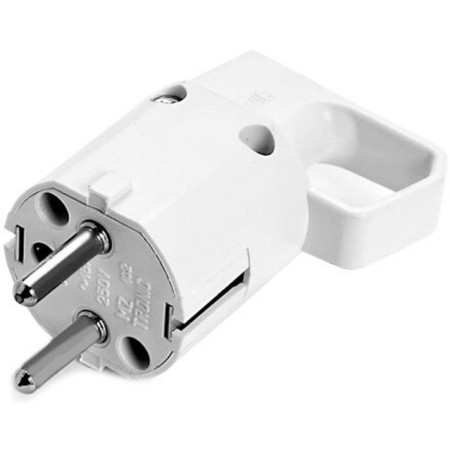 Wtyczka 325-01 z uchem, z uziemieniem "uni-schuko" 16A 250V IP20 BIAŁA VIPLAST 325-01