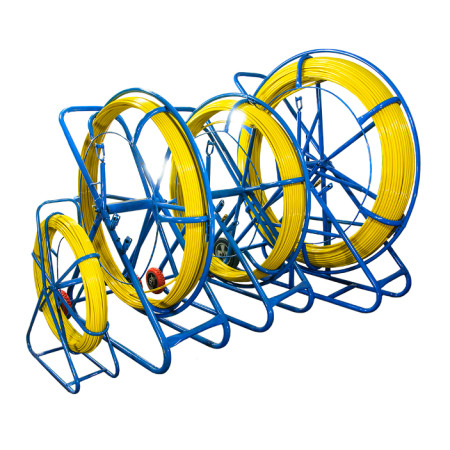 WŁÓKNO SZKLANE DO PRZECIĄGANIA KABLI 4,5mm / 75m (PILOT / STALKA) PE + STOJAK