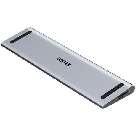 Unitek Stacja dokująca KVM z funkcją podstawki, potrójne wyjście 4K, USB-C, MST, HDMI 2.0