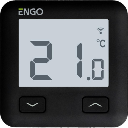 ENGO Controls E10-B - Regulator temperatury, 230V, czarny, Wi-Fi, Internetowy, podtynkowy