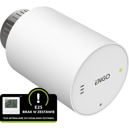 ENGO Controls ETRV-M30 - Głowica grzejnikowa bezprzewodowa, elektroniczna M30x1,5, bateryjna, biała