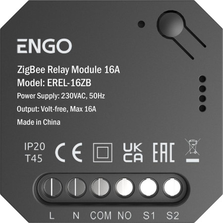 ENGO Controls EREL-16ZB - Smart Relay Inteligentny przekaźnik ZigBee do systemu ENGO Smart, 1x16A, NO-COM