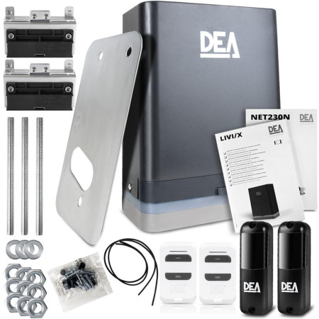 Zestaw DEA KIT LIVI 9X/M do bram przesuwnych do 900kg (fot. obrotowe)