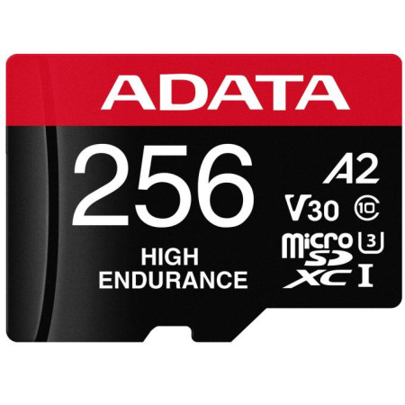 Adata Karta microSD High Endurance 256GB UHS1 U3 V30 A2 100/85MB/s + Adapter