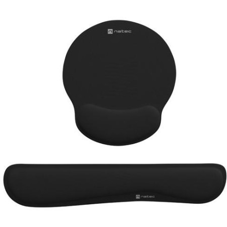 Podkładka pod mysz i nadgarstek Natec Chipmunk 2w1 zestaw ergonomiczny czarny