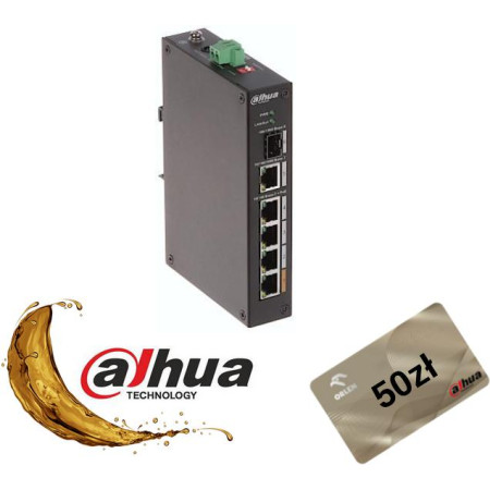 SWITCH DAHUA PFS3106-4ET-60-V2 + gratis