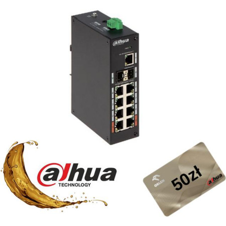 SWITCH DAHUA PFS3211-8GT-120-V2 + gratis