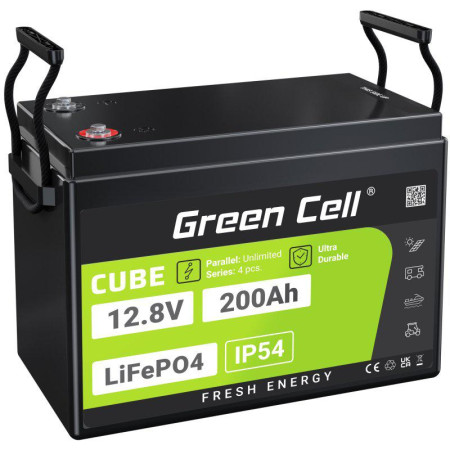 AKUMULATOR LITOWO-ŻELAZOWO-FOSFORANOWY LiFePO4 Green Cell Cube 12.8V 200Ah LFPGC12V200AH
