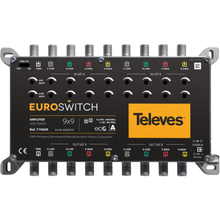 Wzmacniacz EuroSwitch 9 wejść 27/31dB (ref.719609)