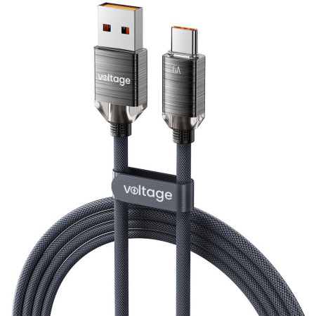 Kabel USB-A / USB-C Voltage PureCrystal 66W 100cm czarny