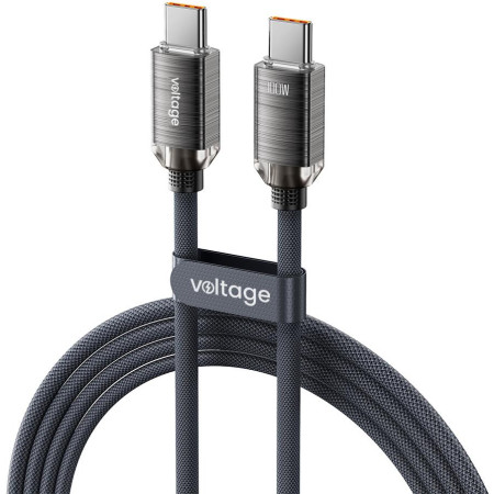 Kabel USB-C / USB-C Voltage PureCrystal 100W PD 100cm czarny