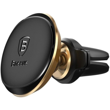 Uchwyt samochodowy Baseus Magnetic Air Vent Holder magnetyczny na kratkę nawiewu - czarno-złoty