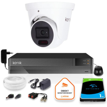 Zestaw monitoringu Kenik Kamera 5MPx Rejestrator 5w1 1TB
