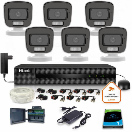Zestaw monitoringu IP Dahua 2MPx 2 Kamery zewnętrzne Smart Dual Light IR LED 30m
