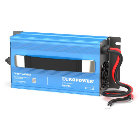 ŁADOWARKA PROSTOWNIK DO AKUMULATORÓW LiFePO4 EUROPOWER CH-LFP/12/35 14,6V 35A KONEKTOR M8